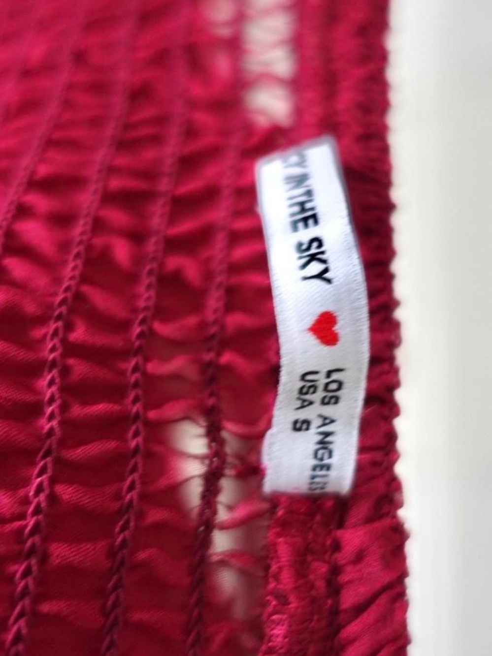 I.AM.GIA Smocked Ruffle Babydoll Dress — Raspberry - Picture 4 of 4